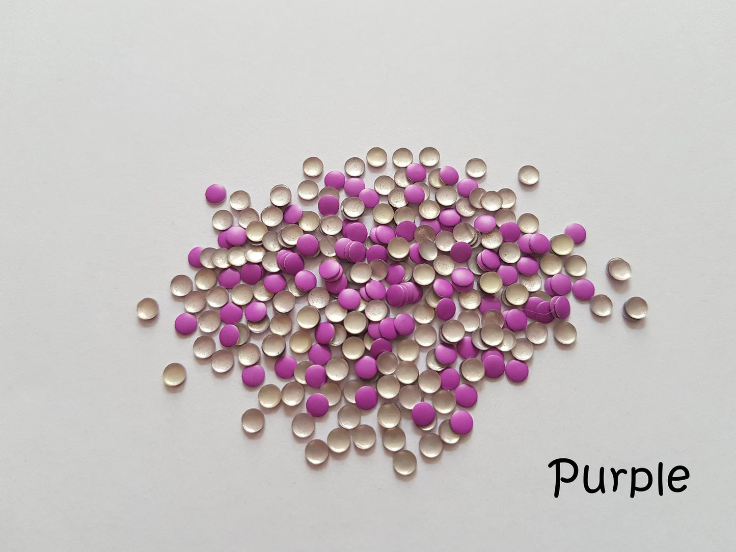 Nail Art Beads 0.02" Mini Metal 3D Caviar Nails Beads Circle,Square Bead with Curve back for Nail Art DIY Craft Decoration, Blue,Green,Purple,Pink