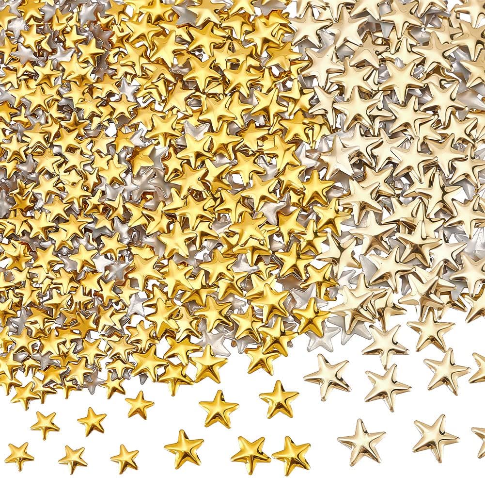 Nail Art Beads 0.02" Mini Metal 3D Caviar Nails Beads Circle,Square Bead with Curve back for Nail Art DIY Craft Decoration, Blue,Green,Purple,Pink