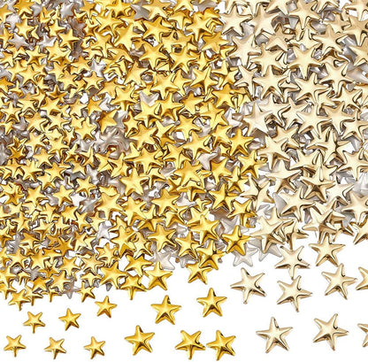Nail Art Beads 0.02" Mini Metal 3D Caviar Nails Beads Circle,Square Bead with Curve back for Nail Art DIY Craft Decoration, Blue,Green,Purple,Pink