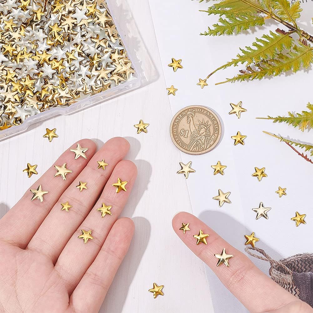 Nail Art Beads 0.02" Mini Metal 3D Caviar Nails Beads Circle,Square Bead with Curve back for Nail Art DIY Craft Decoration, Blue,Green,Purple,Pink