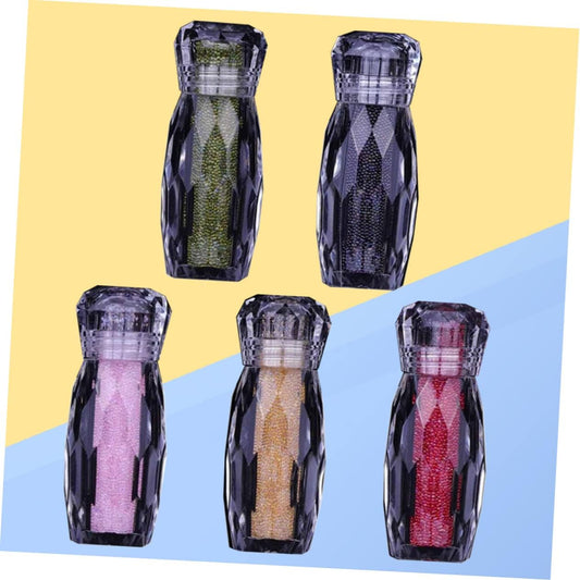 Nail Decors Bead Elegant DIY Manicure Accessories(colors- Pink, Black,Dark Blue, Light Blue, Orange,Dark Green,Light Green,Yellow) 15pcs