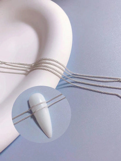 1 Bag Of Nails Decoration Art Chain, Y2K, Punk Style, Diy, Japanese And Korean Popular Styles,Nail Charms Nail Gems(Gold,Silver)