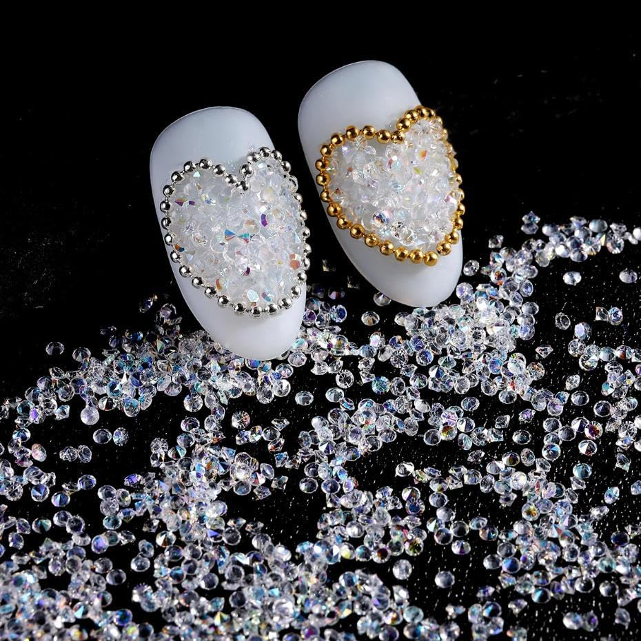 Gold & Silver Nail Art Metal Chain Bead Micro Nail Line Acrylic Tips DIY Decoration Nail Charms for Nails Metal Ball Chains Caviar Beads for Nails Beads Chains Accessories 1pcs