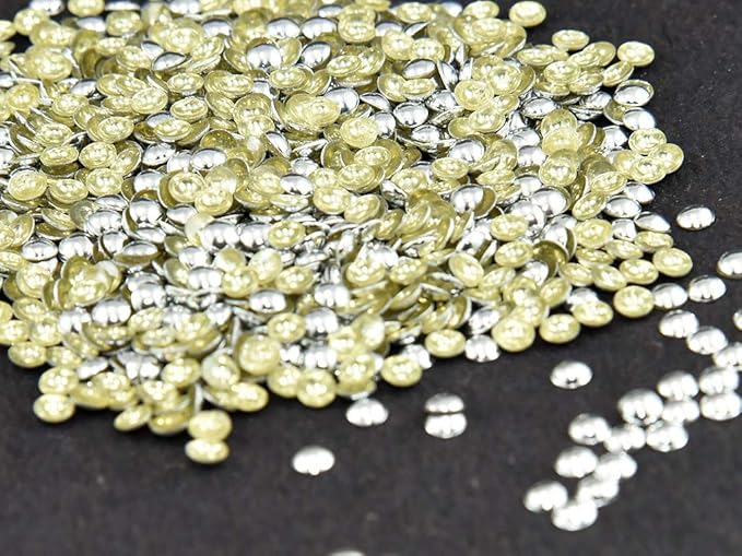 The Design Cart Silver Dome Hotfix Rhinestones (4 mm) (220 Grams) for Embellishing Apparels, Handbags, Art abnd Craft Supplies