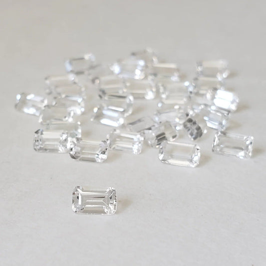 Nail Decorations Topaz | Octagon Cut | White | 5x3mm
