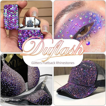 Purple AB Resin Flatback Rhinestone, 5 mm Jelly Resin Non-hotfix Rhinestones Larger Quantity Wholesale for Crafts DIY Design, Tumblers, Clothes, Makeup, Nail Art