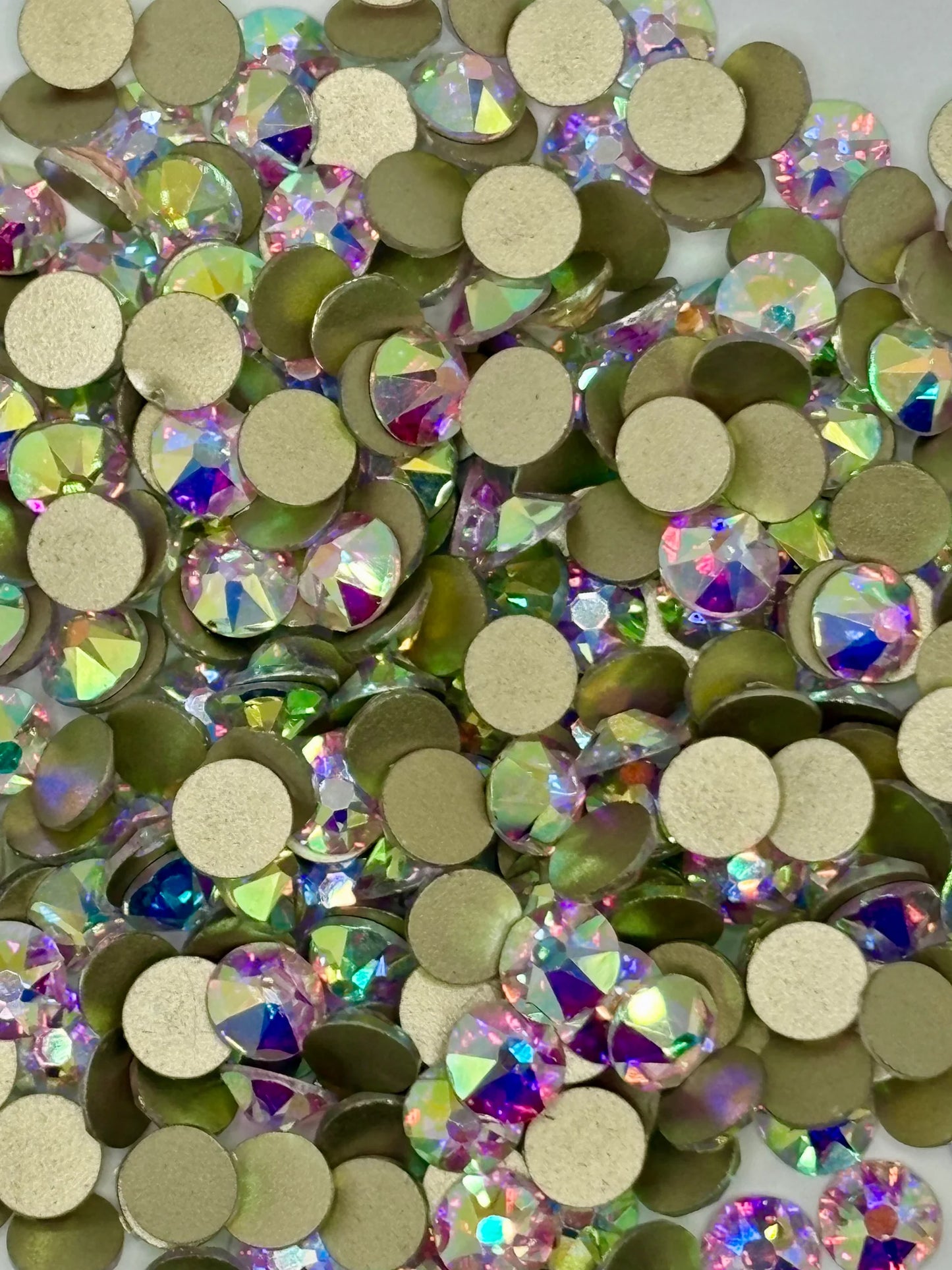 Big Rhinestone Flat Back 50pcs Rainbow
