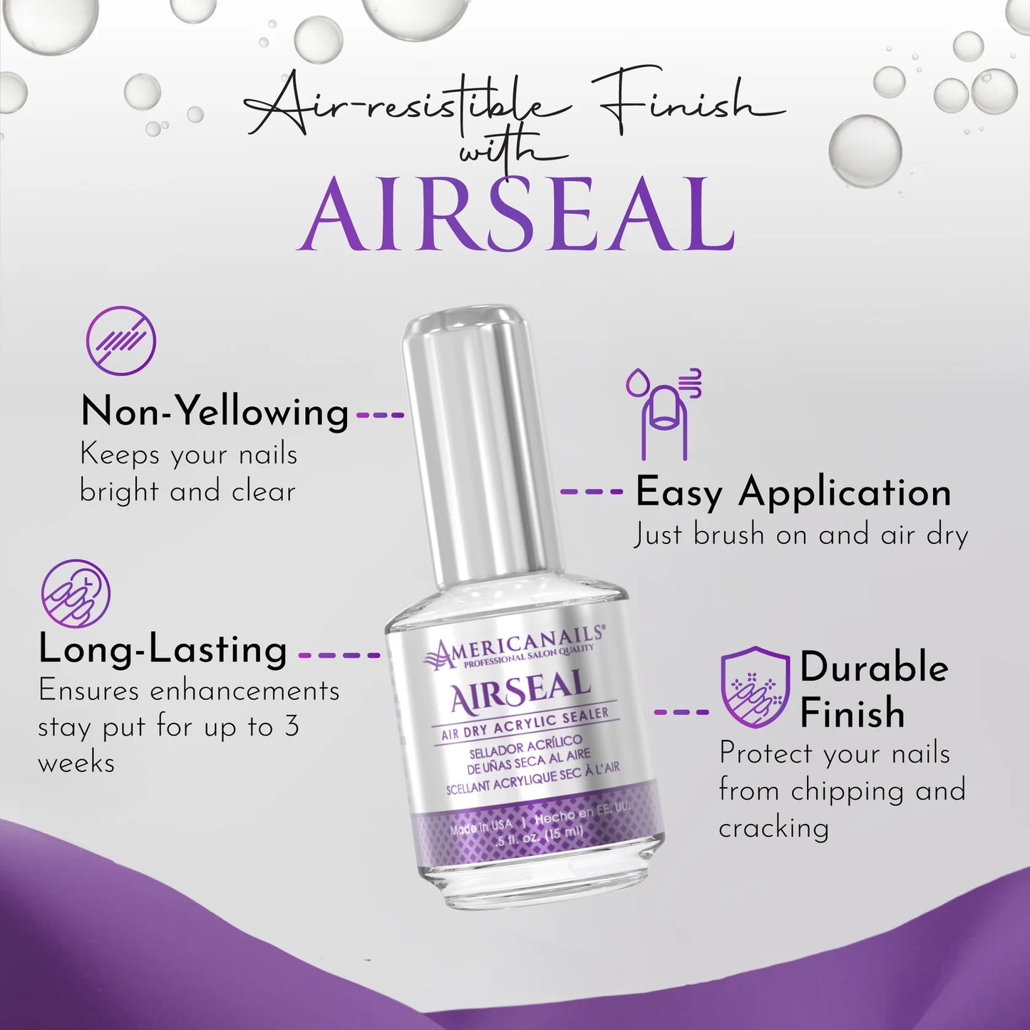 Americanails-AirSeal Air Dry Acrylic Sealer .5oz