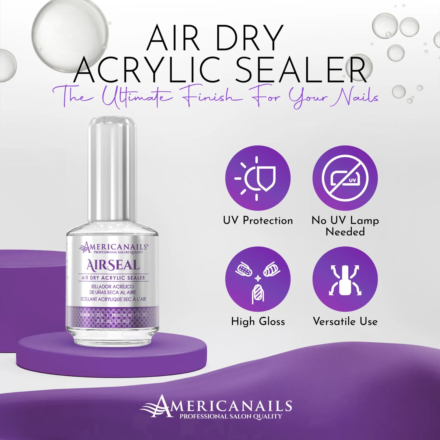 Americanails-AirSeal Air Dry Acrylic Sealer .5oz