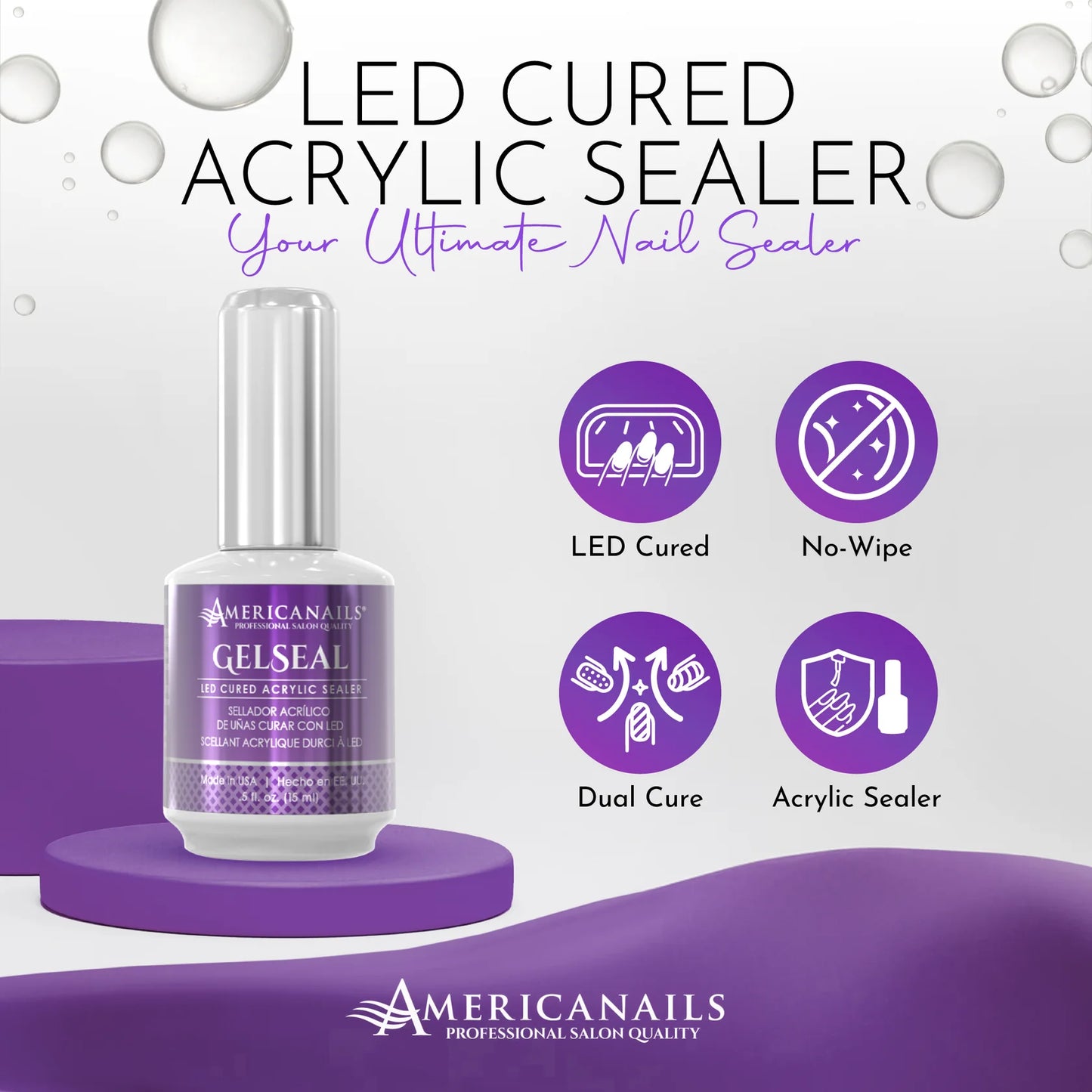 Americanails GelSeal LED Cured Acrylic Sealer .5oz