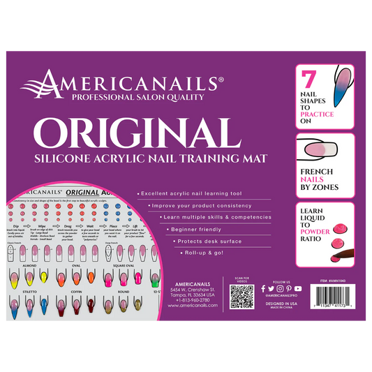 Americanails-Silicone Acrylic Application Nail Tech Training Mat