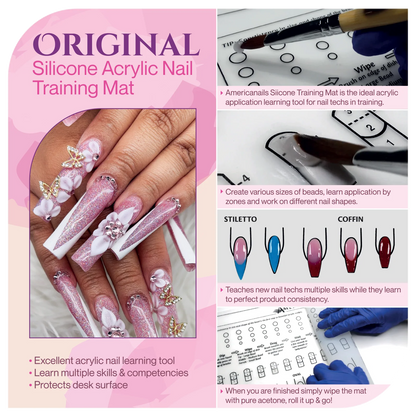 Americanails-Silicone Acrylic Application Nail Tech Training Mat