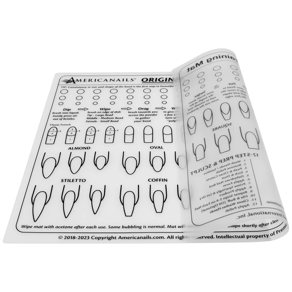 Americanails-Silicone Acrylic Application Nail Tech Training Mat