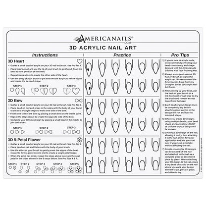 Americanails-Silicone 3D Acrylic Nail Art Training Mat