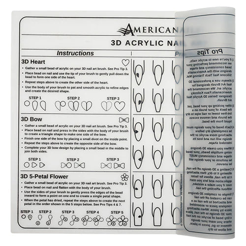 Americanails-Silicone 3D Acrylic Nail Art Training Mat