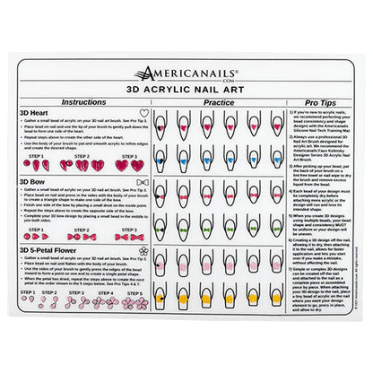 Americanails-Silicone 3D Acrylic Nail Art Training Mat