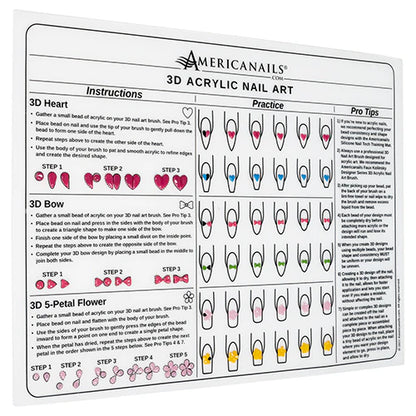 Americanails-Silicone 3D Acrylic Nail Art Training Mat