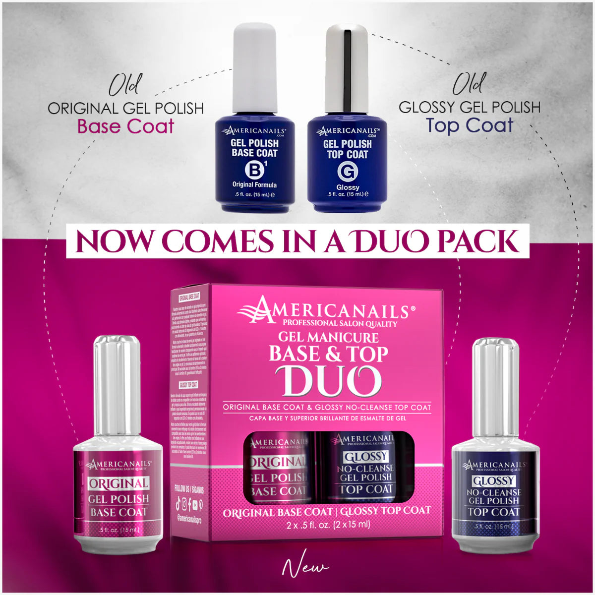 Americanails Gel Manicure Base & Top Duo