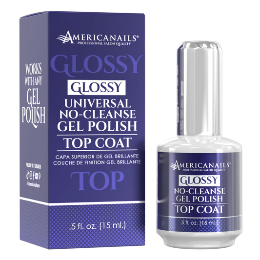 Americanails No-Cleanse Gel Polish Top Coat | Glossy .5oz