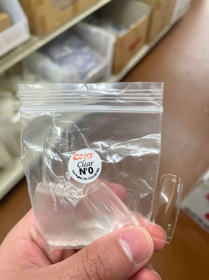 DND NAIL TIPS CLEAR 1PK - SIZE 0/50pcs