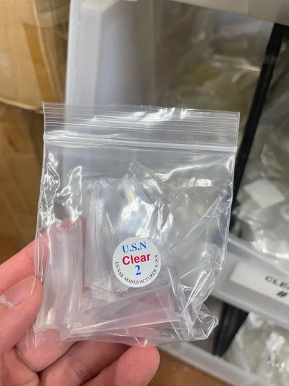 DND NAIL TIPS CLEAR 1PK - SIZE 2/50pcs