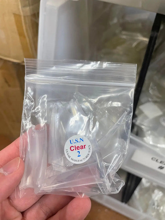 DND NAIL TIPS CLEAR 1PK - SIZE 2/50pcs