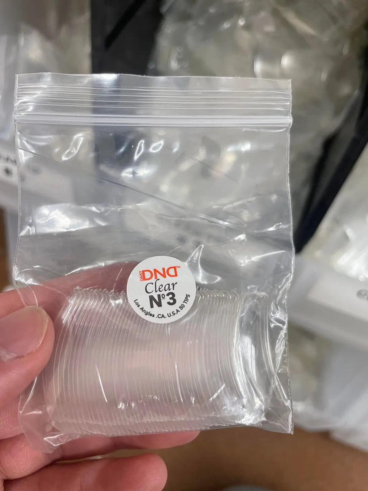 DND NAIL TIPS CLEAR 1PK - SIZE 3/50pcs