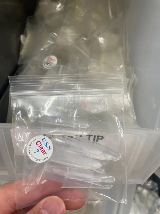 DND NAIL TIPS CLEAR 1PK - SIZE 7/50pcs