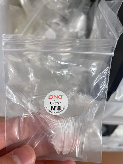 DND NAIL TIPS CLEAR 1PK - SIZE 8/50pcs