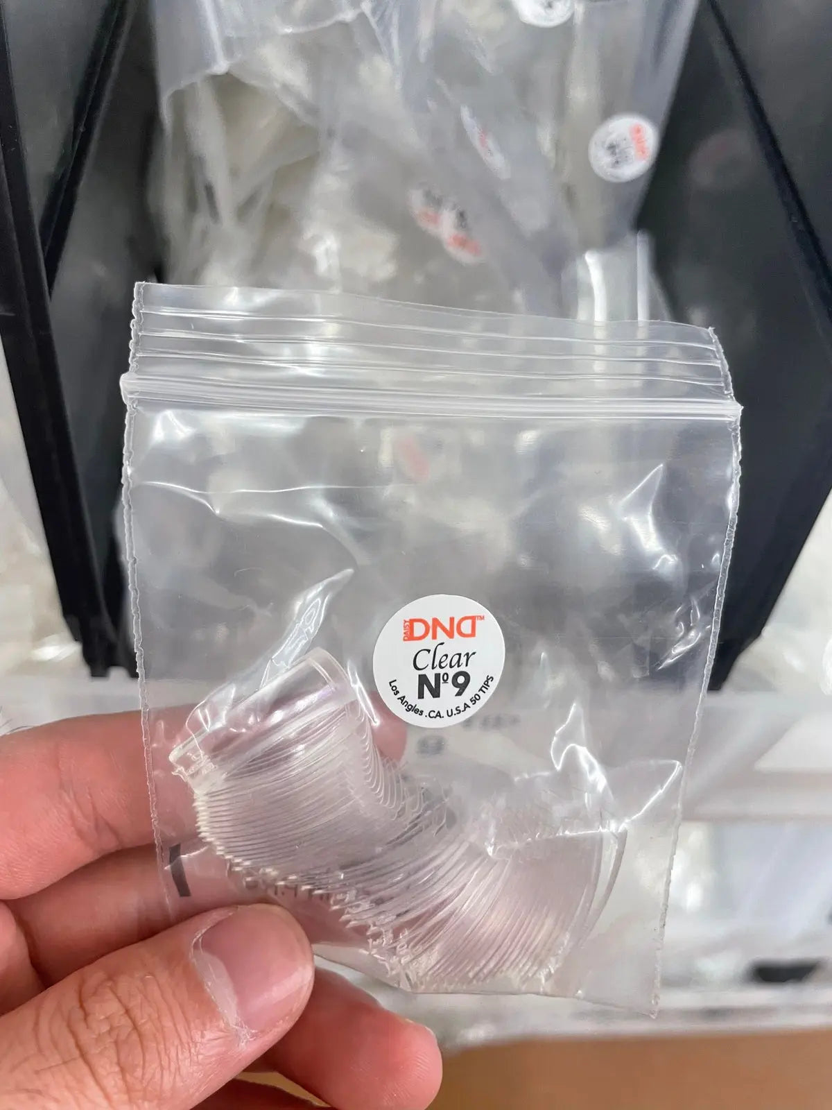 DND NAIL TIPS CLEAR 1PK - SIZE 9/50pcs