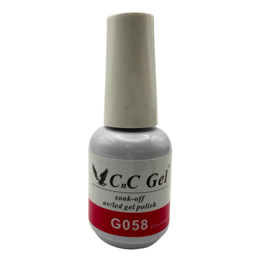 CnC Gel Polish Matching Set– G058 Signal Red | 15ml