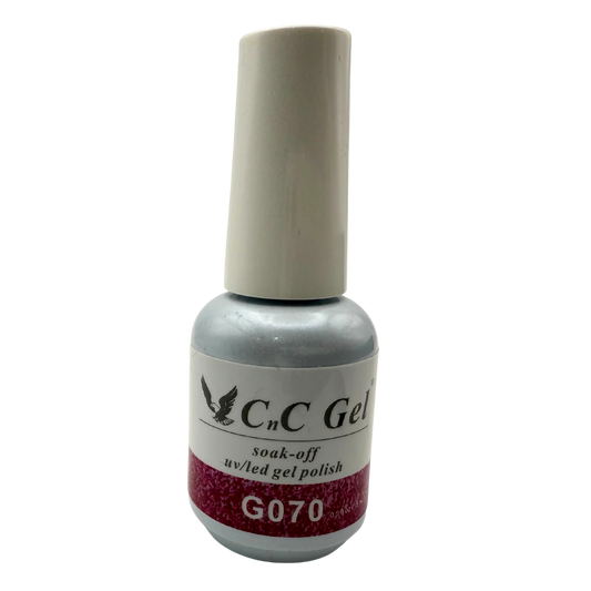CnC Gel Polish Matching Set – G070 Ruby Glitter | 15ml