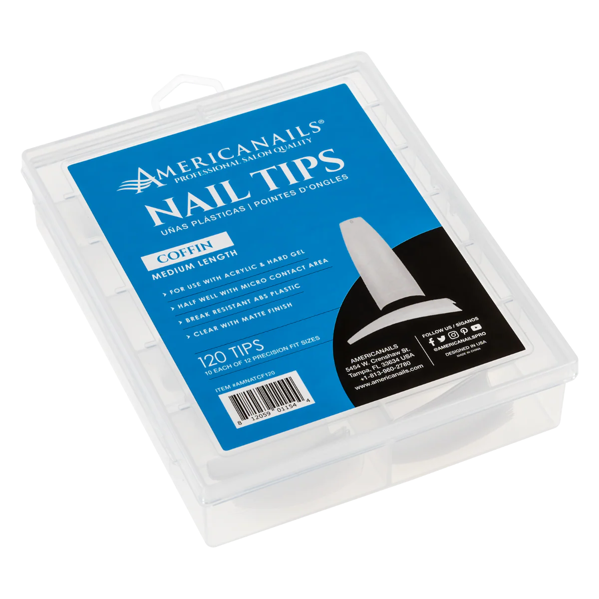 Americanails Nail Tips | Coffin 120ct
