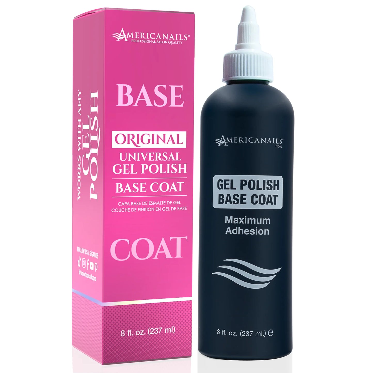 Americanails Original Gel Polish Base Coat Maximum Adhesion Refill 8oz