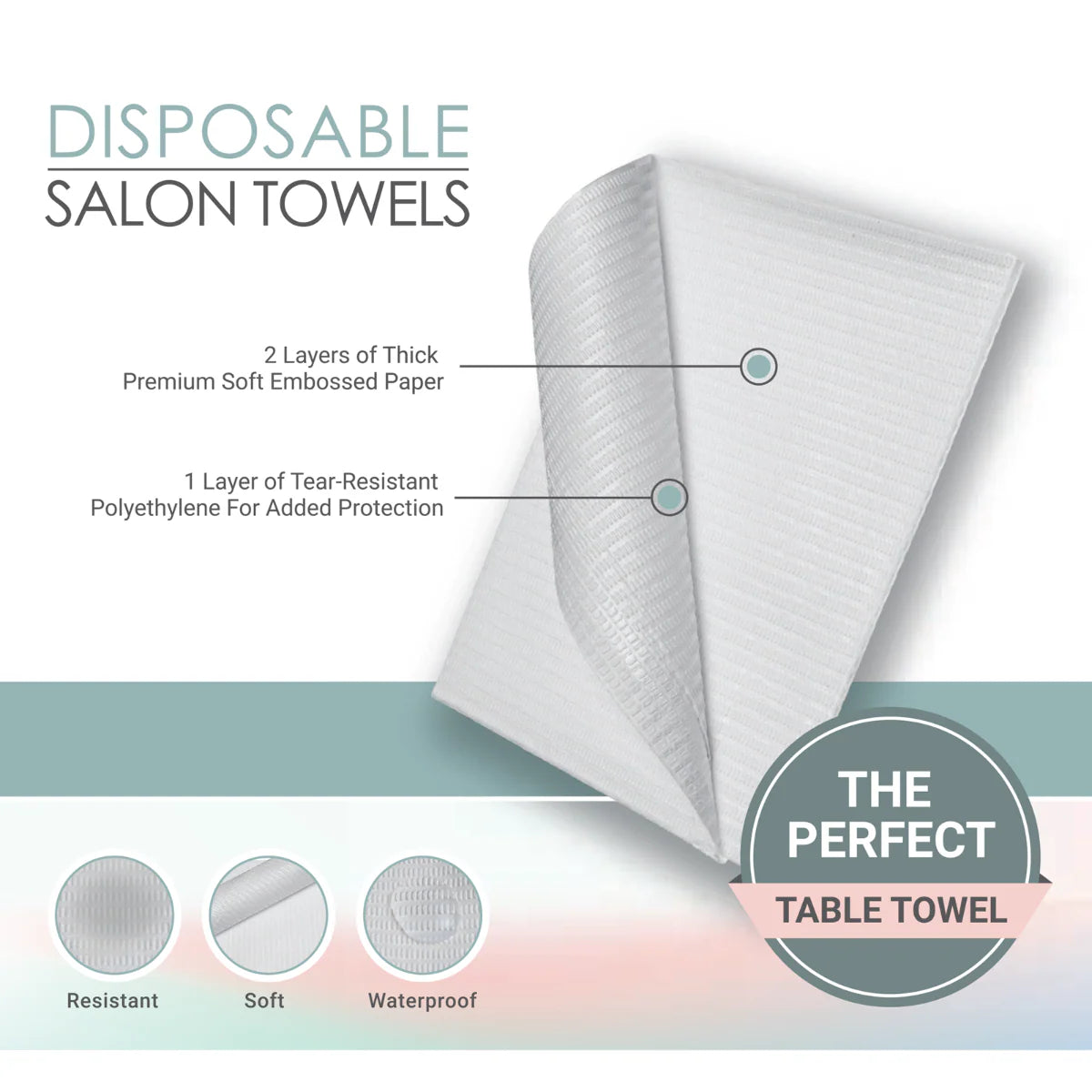 Americanails Disposable Salon Towels | White 60ct