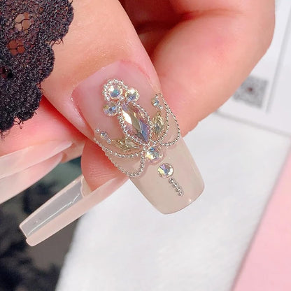 Nail Charms Gems Silver Balls Jewels Nail Studs for Nail Art Decoration