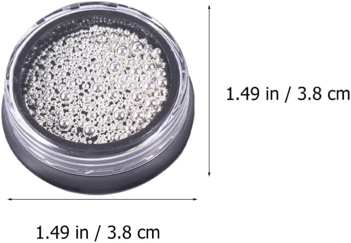 Nail Metal Beads for Nail Art Decorations Easy Application for Manicure Jewelry Making Art and More-Black/Gold /Silver