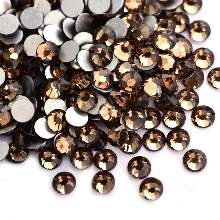 Diamond-Rhinestone Brown (Smoked Topaz glass) size 6 pack of 1440 pcs