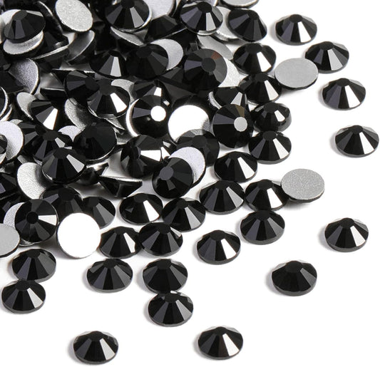 Diamond Flat Back Gold Crystal Rhinestones Round Gems for Nail Art and Craft Glue Fix,Metal Sunlight,size 10 -1440pcs