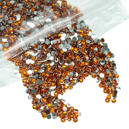 Diamond Orange Crystal Resin Rhinestones for Crafts Orange Yellow Flatback Rhinestones Bulk Non-Hotfix Orange Red Stones Diamonds Gems for Face Eyes Makeup Tumblers Bottles DIY Crafts SS4
