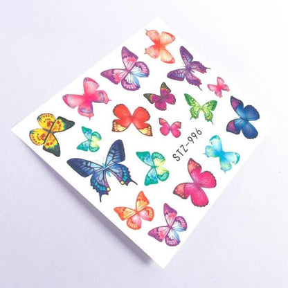 Butterfly water transfer nail decals (STZ-996)