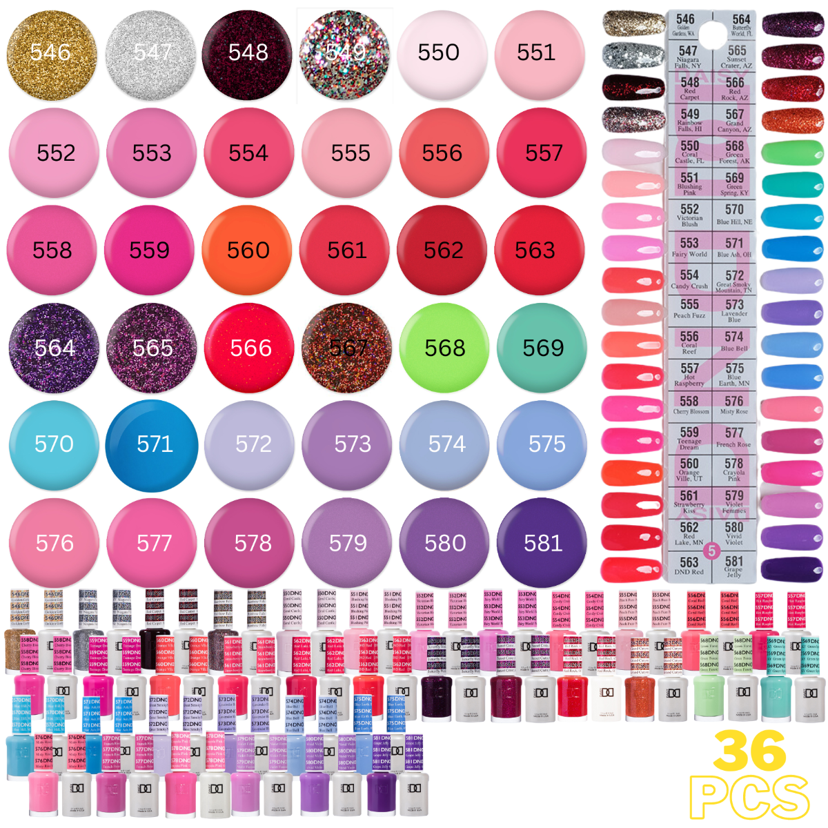 DND Collection #5 36pcs Gel and Nail Polish Duo